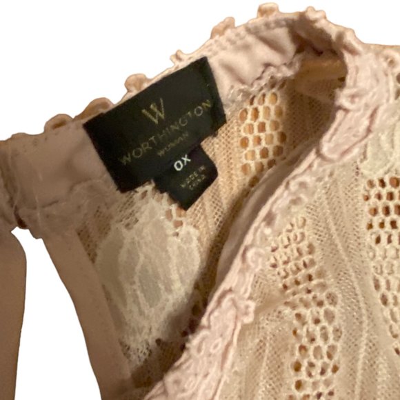 Worthington Lace Tunic top size 0X - Picture 3 of 4